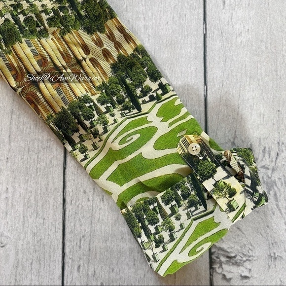 Alice + Olivia mirrored botanical garden silk blouse *shop@iamwarrior - Picture 16 of 16